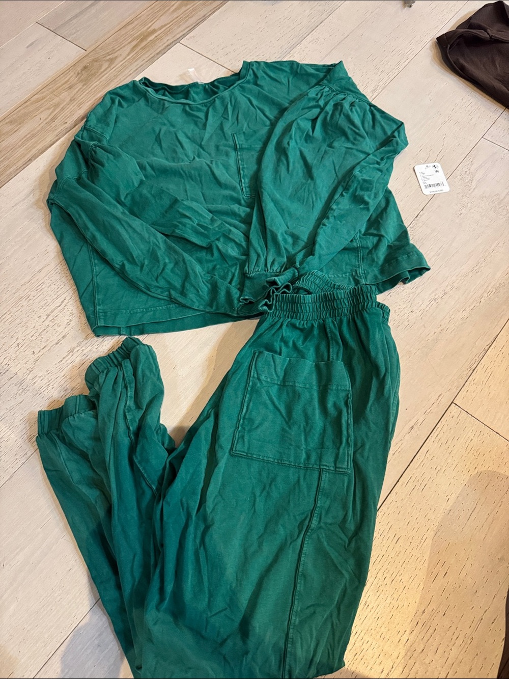 FP Movement by Free People Forest Green Track Joggers with Elastic Waist